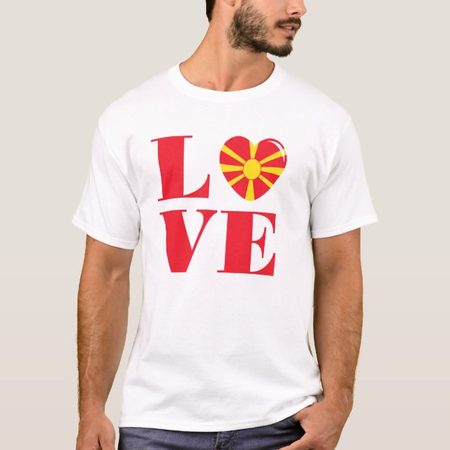 Camiseta Eu amo a Macedônia (Frente)