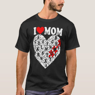 Camiseta Eu Amo A Mãe, Dia de os namorados De Busca De Pala