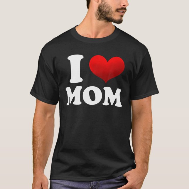 Camiseta Eu Amo A Mãe, Mãe Quente E Engraçada (Frente)
