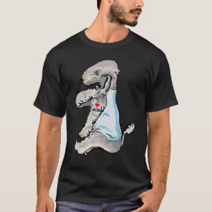 Camiseta Eu Amo A Mãe Tatto Bedlington Terrier Mãe Cachorro