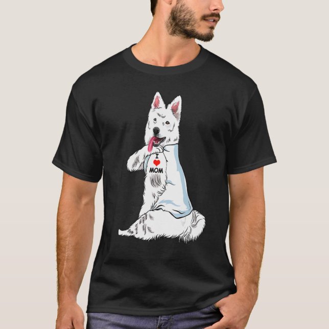 Camiseta Eu Amo A Mãe Tattoo Berger Blanc Suisse Dia de as  (Frente)