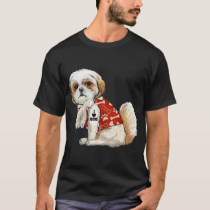 Camiseta Eu Amo A Mãe Tattoo Shih Tzu Mãe Dia de as mães En