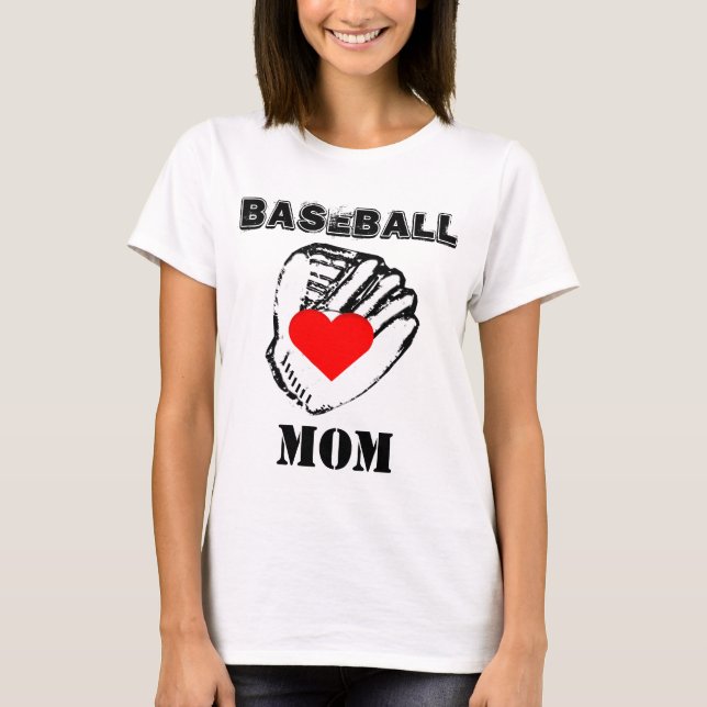 Camiseta Eu amo a mamã do basebol (Frente)