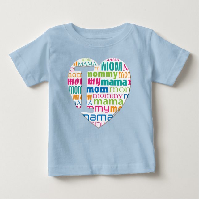 Camiseta Eu amo a mamã, Mama, mamãe - (Frente)