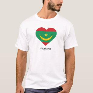 Camiseta Eu amo a Mauritânia