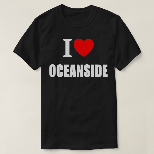 Camiseta Eu amo a memória oceanside Souvenir (Frente do Design)