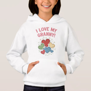 Camiseta Eu Amo A Minha Avó Encantadora Estilo De Campo Cor