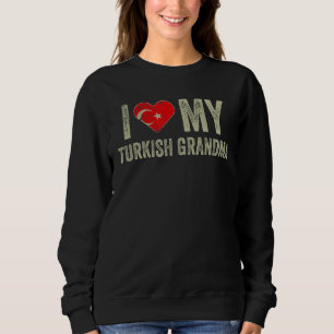 Camiseta Eu Amo A Minha Avó Turca A Família De Bandeiras Da