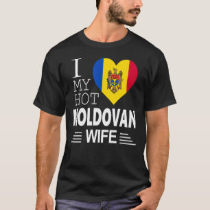 Camiseta Eu Amo A Minha Bandeira Moldávia SEM FILHO Moldávi