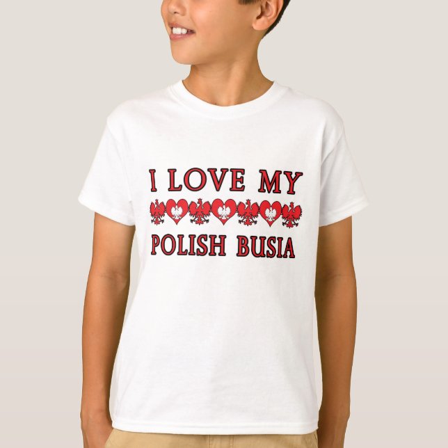 Camiseta Eu Amo A Minha Busia Polonesa (Frente)