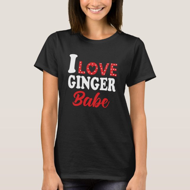 Camiseta Eu Amo A Minha Cabeça Vermelha Ginger Babe (Frente)