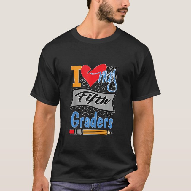Camiseta Eu Amo A Minha Classe De Professores Do 5 (Frente)