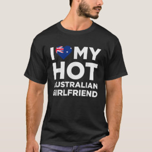 Camiseta Eu Amo A Minha Hot Australiana Namorada Cute Austr