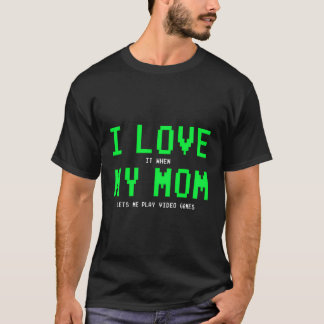 Camiseta Eu Amo A Minha Mãe A Mostrar Presentes De Jogador