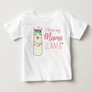 Camiseta Eu Amo A Minha Mãe Llama Garotas Bonitas De Cor D