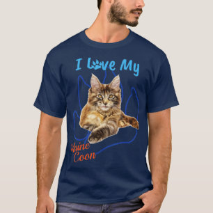 Camiseta Eu Amo A Minha Melhor Impressão De Pata De Gato