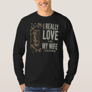 Camiseta Eu Amo A Minha Mulher, Sens Deer Caçando De Volta