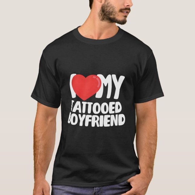Camiseta Eu Amo A Minha Namorado Tatuagem (Frente)