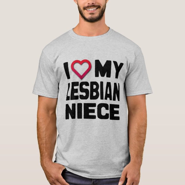 CAMISETA EU AMO A MINHA NIECE LESBIANA - (Frente)