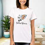 Camiseta Eu Amo A Minha Ouro De Retriever Foto De Cachorro<br><div class="desc">Leve seu melhor amigo com você em todos os lugares que você vai com esta camisa personalizada de amante de cachorros-foto do recuperador de ouros! Deve ter para cada amante de cachorro, mãe de cachorro e pai de cachorro! Uma diversão que eu amo meu cachorro, esta frase de camisa "Eu...</div>