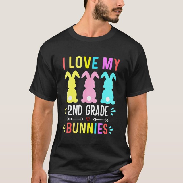 Camiseta Eu Amo A Minha Páscoa De Professores De Búnias De  (Frente)