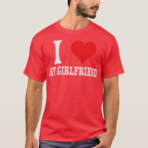 Camiseta Eu Amo A Minha Relação Namorada Grande Coração Ver