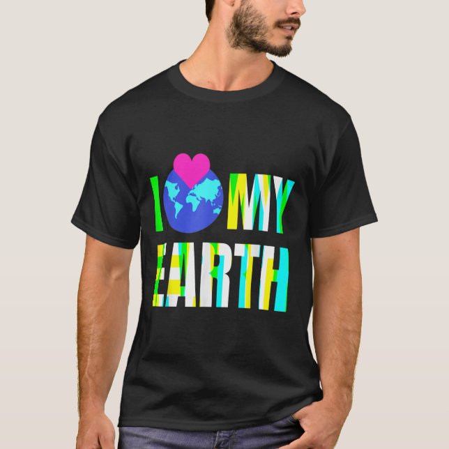 Camiseta Eu Amo a Minha Terra -proteção ambiental  (Frente)