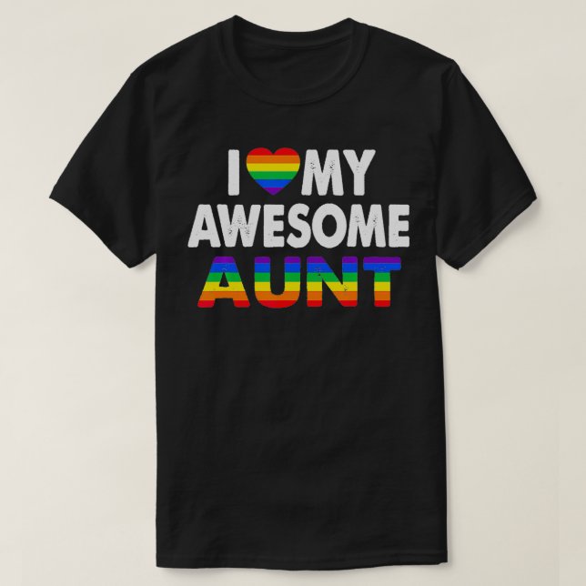 Camiseta Eu Amo A Minha Tia Orgulho LGBT (Frente do Design)