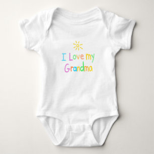 Camiseta Eu Amo A Minha Vovó Criança De Roupa