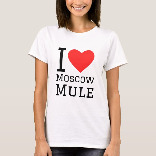 Camiseta Eu amo a mula de Moscou (Frente)