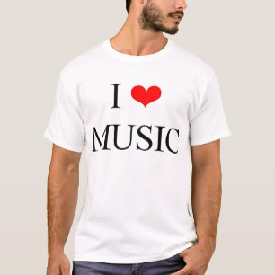 Camiseta Eu amo a música