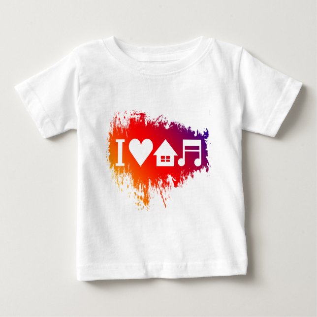 Camiseta Eu amo a música da casa (Frente)