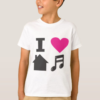 Camiseta Eu amo a música da casa