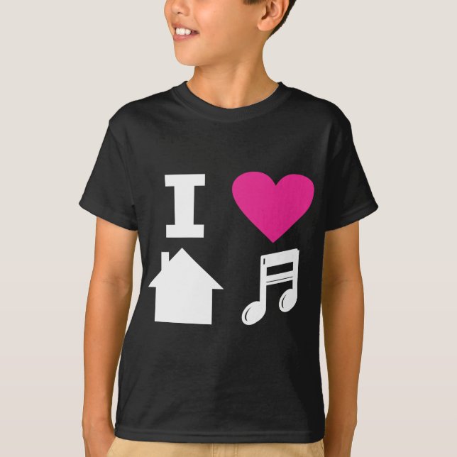 Camiseta Eu amo a música da casa (Frente)