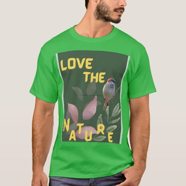 Camiseta Eu Amo a Natureza (Frente)