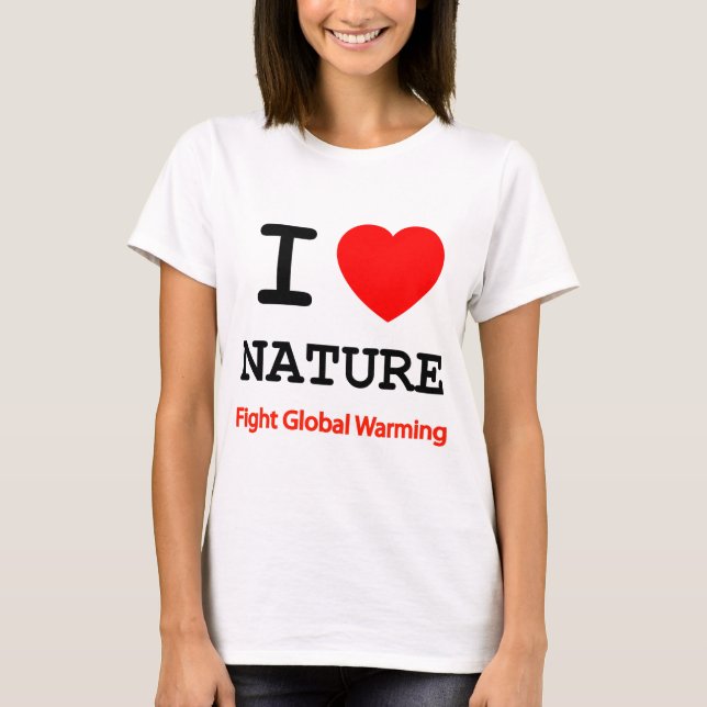 Camiseta Eu Amo a Natureza (Frente)