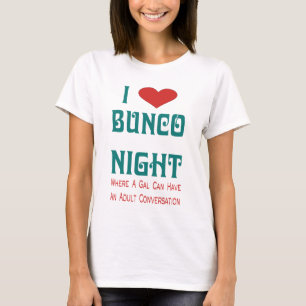 Camiseta eu amo a noite do bunco