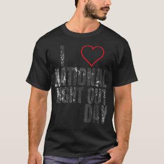 Camiseta Eu Amo a Noite Nacional ao Ar Livre