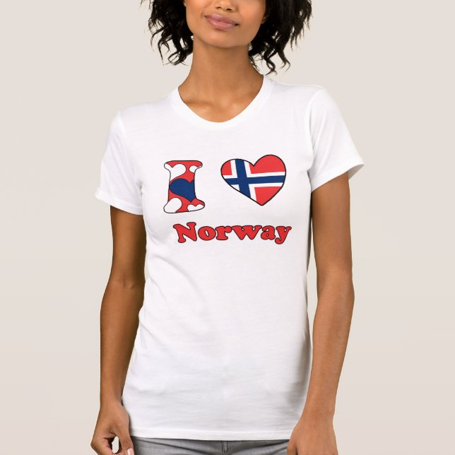 Camiseta Eu amo a Noruega (Frente)