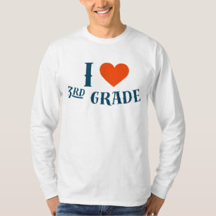 Camiseta Eu amo a ó farda da escola   do gráfico do cora