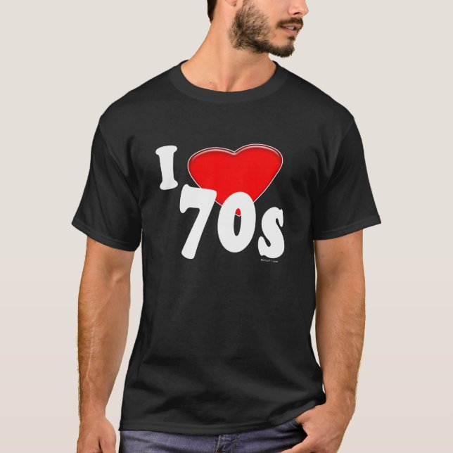 Camiseta Eu amo a obscuridade 70s (Frente)