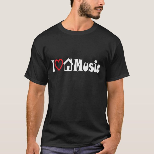 Camiseta Eu amo a obscuridade da música da casa (Frente)