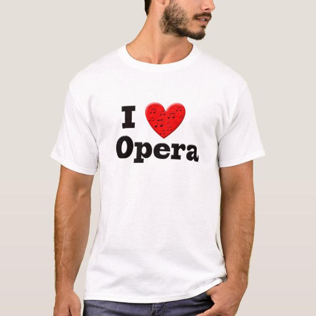 Camiseta Eu amo a ópera (Frente)