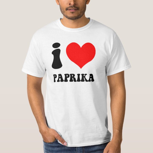 Camiseta Eu amo a paprika (Frente)
