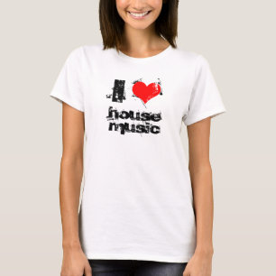 Camiseta eu amo a parte superior da música da casa