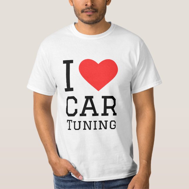 Camiseta Eu amo a personalização de carros (Frente)