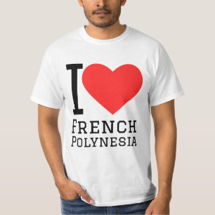 Camiseta Eu amo a Polinésia Francesa