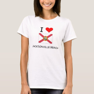 Camiseta Eu amo a PRAIA Florida de JACKSONVILLE