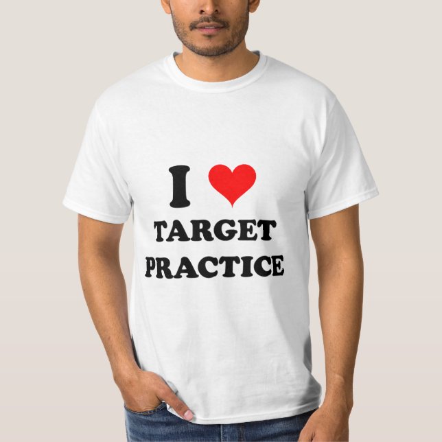 Camiseta Eu amo a prática de alvo (Frente)