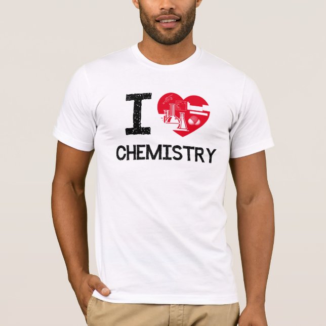 Camiseta Eu amo a química!!! (Frente)